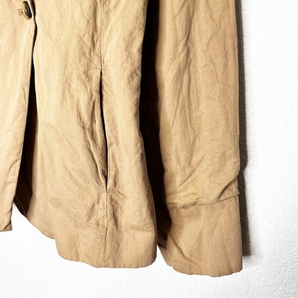 Peter O. Mahler Cotton Steel Trench Single Breast Jacket Quiet Luxury Old Money - Picture 4 of 14